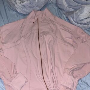 Lululemon Athletica Light Pink Define relaxed Jacket w/gold zipper